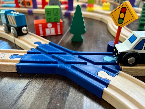 Large Crossing for Wooden Train Tracks. Compatible With Brio, Thomas the  Train,hape, and IKEA Trains. Montessori Toys for Kids, Pretend Play 