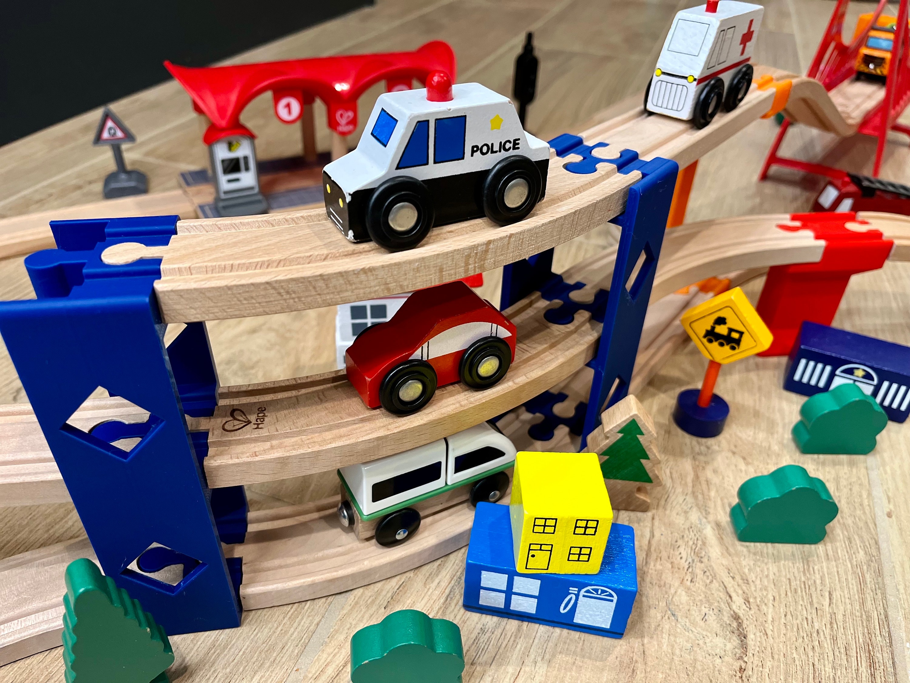 Deluxe 3-tier Wooden Train Supports for Thomas the Train, Brio, Melissa ...
