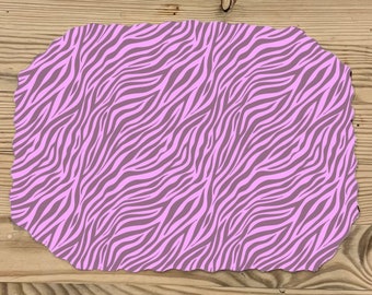 Pastel Pink Zebra Print Tubie Towel | Great for any tubes: ng, nj, peg, peg-j, jej, src, spc