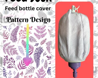 Bespoke Floral Print Feed Sock | Feed Bottle Cover | 500ml or 1L | Pre Order