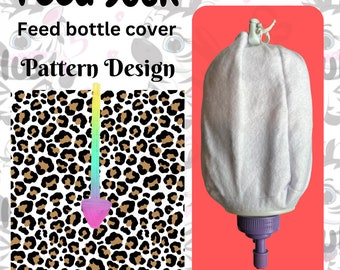 Leopard Print Feed Sock | Feed Bottle Cover | 500ml or 1L | Pre Order