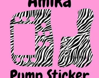 Personalised Zebra  Print  Pump stickers | Amika pump, Feeding Pump Sticker Decal,Gloss/Holographic