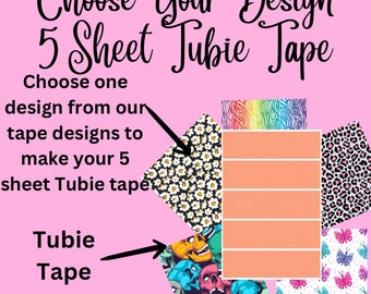 Choose Your Design Print tubie tape, nj tube, ng tube, oxygen tube, medical tape