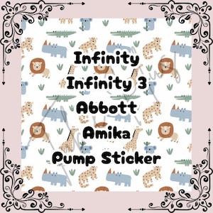 Personalised Animal Pump Sticker | Infinity | Infinity 3 | FreeGo/Abbott | Amika