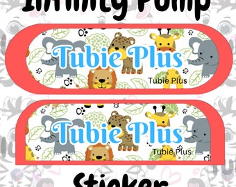 Personalised Animal Print Pump stickers | infinity or infinity 3 pumps, Feeding Pump Sticker Decal,Gloss/Holographic