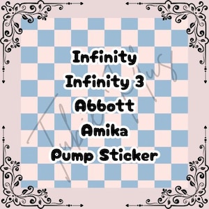 Personalisierter Karo Pump Aufkleber | Unendlichkeit | Unendlich 3 | FreeGo/Abbott | Amika