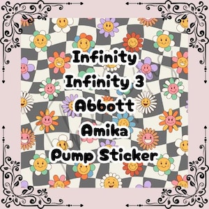 Karo Blumen Pump Aufkleber | Unendlichkeit | Unendlich 3 | FreeGo/Abbott | Amika