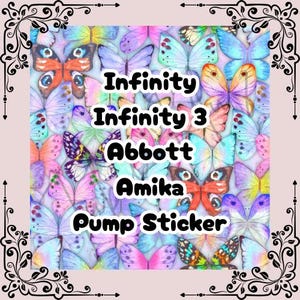 Personalisierter Schmetterlings-Pumpenaufkleber | Unendlichkeit | Unendlich 3 | FreeGo/Abbott | Amika
