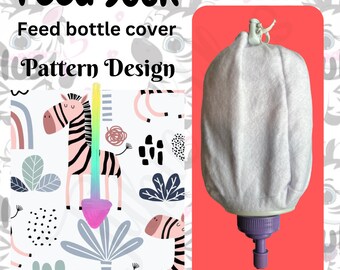 Zebra Print Feed Sock | Feed Bottle Cover | 500ml or 1L | Pre Order