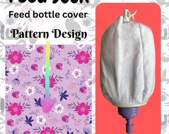 Floral Print Feed Sock | Feed Bottle Cover | 500ml or 1L | Pre Order