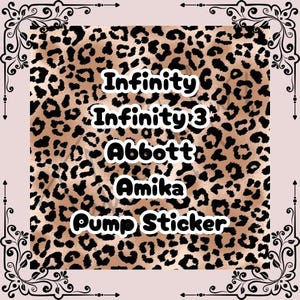 Leopard Print Pump Sticker | Infinity | Infinity 3 | FreeGo/Abbott | Amika