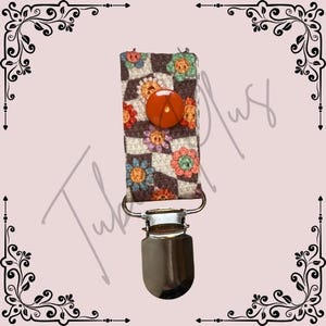 Check Floral Tubie Clip | Small | Large