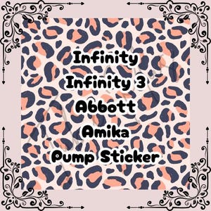 Personalised Leopard Print Pump Sticker | Infinity | Infinity 3 | FreeGo/Abbott | Amika