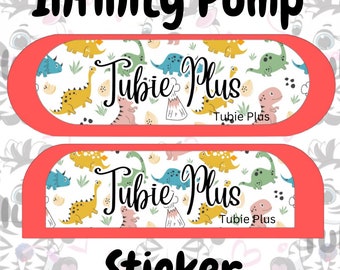 Personalised Dinosaur Print Pump stickers | infinity or infinity 3 pumps, Feeding Pump Sticker Decal,Gloss/Holographic