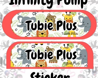 Personalised Animal Print Pump stickers | infinity or infinity 3 pumps, Feeding Pump Sticker Decal,Gloss/Holographic