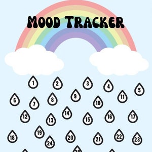 Printable Monthly Mood Tracker - Bullet Journal/Tracking Page (Digital Download)