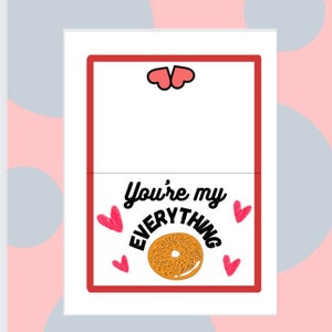 Printable You're My Everything Card - Valentine's Day/Anniversary Card/Card for Wife/Husband/Girlfriend/Boyfriend  (Digital Download)