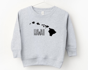 Hawaiian Islands Toddler Sweatshirt, Boys, Girls, Children's Unisex Sweatshirt, Islands of Hawaii Little Kids Long Sleeve Sweater