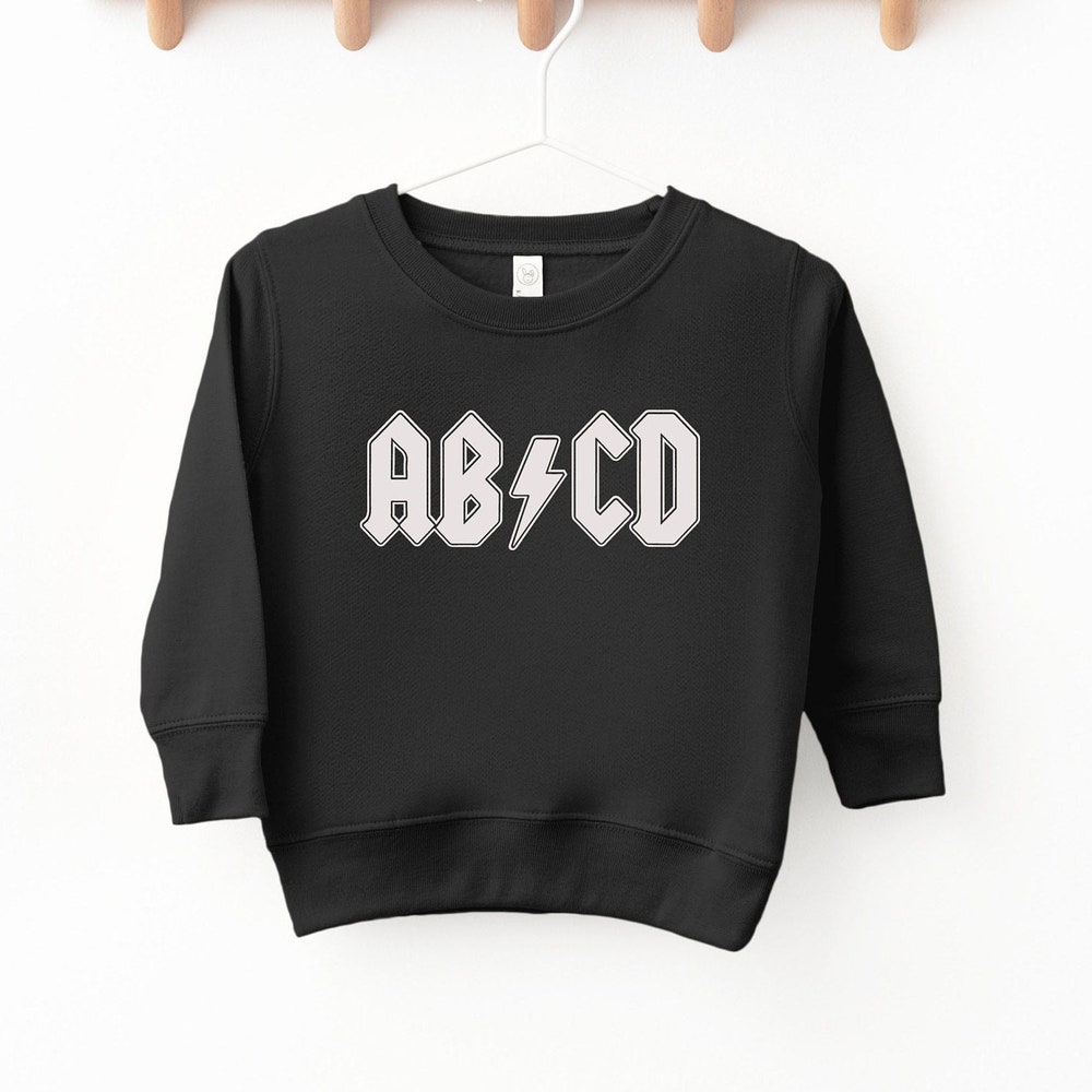 Abcd Toddler Sweatshirt, Abcd Baby Sweatshirt, Abcd Infant Sweatshirt, Rock N Roll Abcd Rocker Kids Sweatshirt