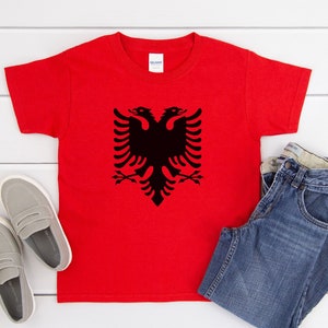 Albanian Flag Double-Headed Eagle Youth T-shirt