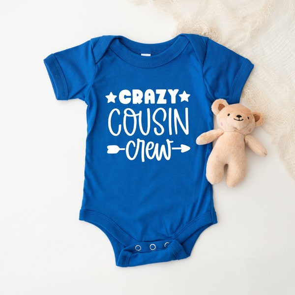 Crazy Cousin Crew Infant Body, Lil Cuz, Cousins, Baby Cousin One Piece Baby Creeper