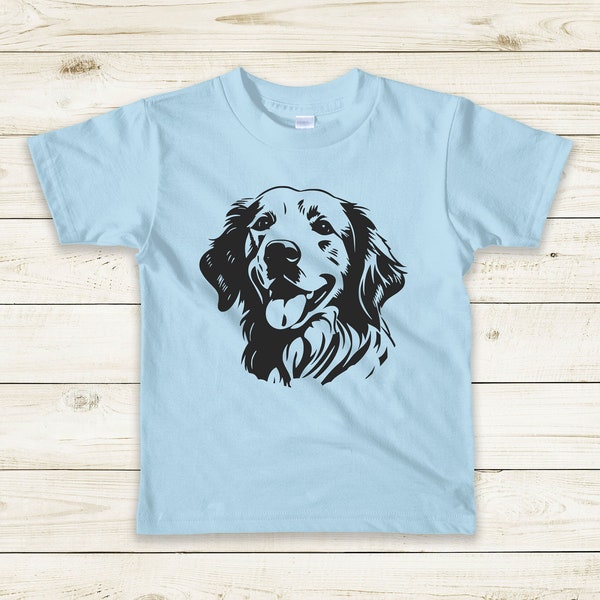 Golden Retriever Kids T-shirt, Golden Retriever Toddler Shirt, Infant Golden Retriever T shirt,  Youth Unisex Golden Retreiver Kids TShirt