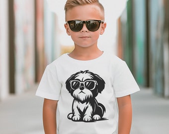 Shih Tzu Sunglasses Kids Shirt: Toddler & Infant Tee, Bodysuit, Sweatshirt