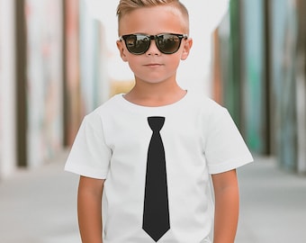 Faux Black Tie Kids Shirt: Toddler T-Shirt, Infant Bodysuit