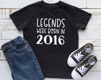 Legends Were Born In 2016 T-Shirt, 8th Birthday Youth T-shirt, 8 Years Old Big Kids Birthday Shirt Shirt