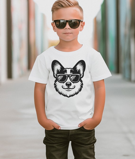 Corgi Sunglasses Kids Shirt: Welsh Corgi Toddler T-shirt