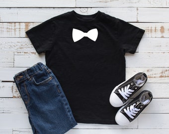 Faux Bow Tie Kids T-Shirt: Unisex Infant, Toddler & Youth
