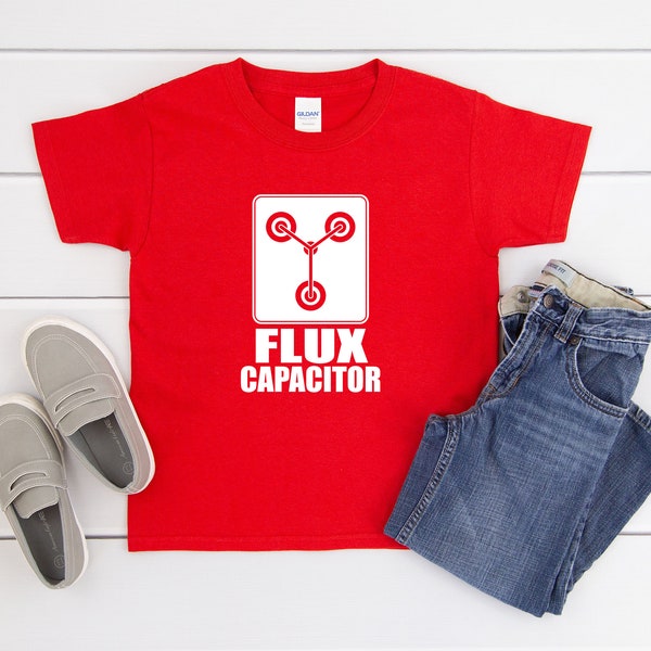 Flux Capacitor Kids Shirt, Toddler, Infant, Youth T-shirt, Time Travel Device, Back to the 80's 90's Kid's T Shirt