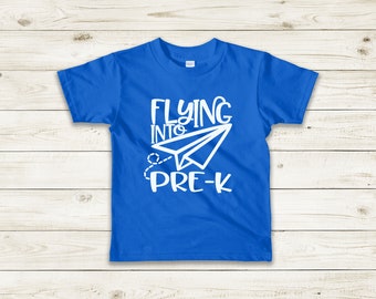 Flying Into Pre-K Kids T-shirt, Flying Into Pre K Kids Tshirt, Pre Kindergarten Unisex Kids T-shirt, Children's Pre-K Shirts