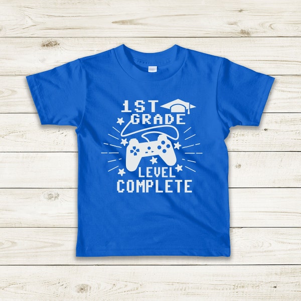 1st Grade Level Complete Kids T-shirt, Unisex Youth T Shirt, Level Complete First Grade Children's Shirt