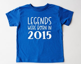 Legends Were Born In 2015 T-Shirt, 8th Birthday Youth T-shirt, 8 Years Old Big Kids Birthday Shirt Shirt