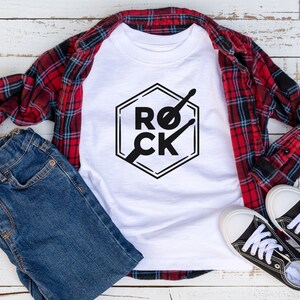 ROCK Kids Shirt, Toddler, Infant or Youth T-shirt, Boys, Girls, Children&#39;s Tshirt, Rock N Roll Drum Sticks Drummer Kids T Shirt