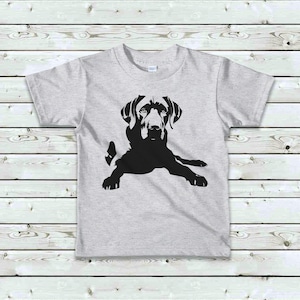 Koszulka dla dzieci Laying Black Lab, koszulka dla malucha Labrador Retriever, koszulka dla niemowląt Black Lab, koszulka dla dzieci Unisex Labrador Retriever