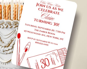 Older Wiser Hotter Birthday Invitation - Milestone Birthday - Editable Canva Template - Instant Download Printable Invite