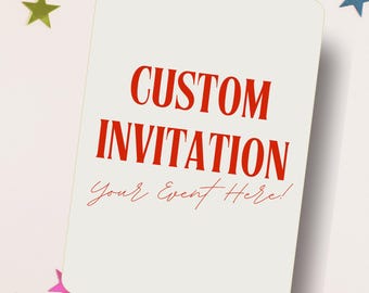 Editable Custom Invitation Design | Personalized Digital Invite | Canva Template | Made-to-Order | Instant Download Printable Invite
