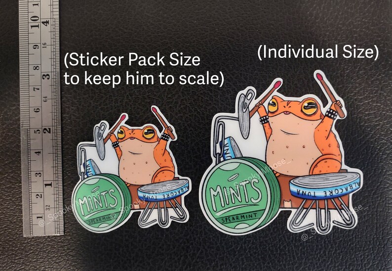 Toni the Punk Rock Opossum Vinyl Sticker Set | Individual Options Available | Children's Book Illustration | Trash Panda Punk vibes image 7