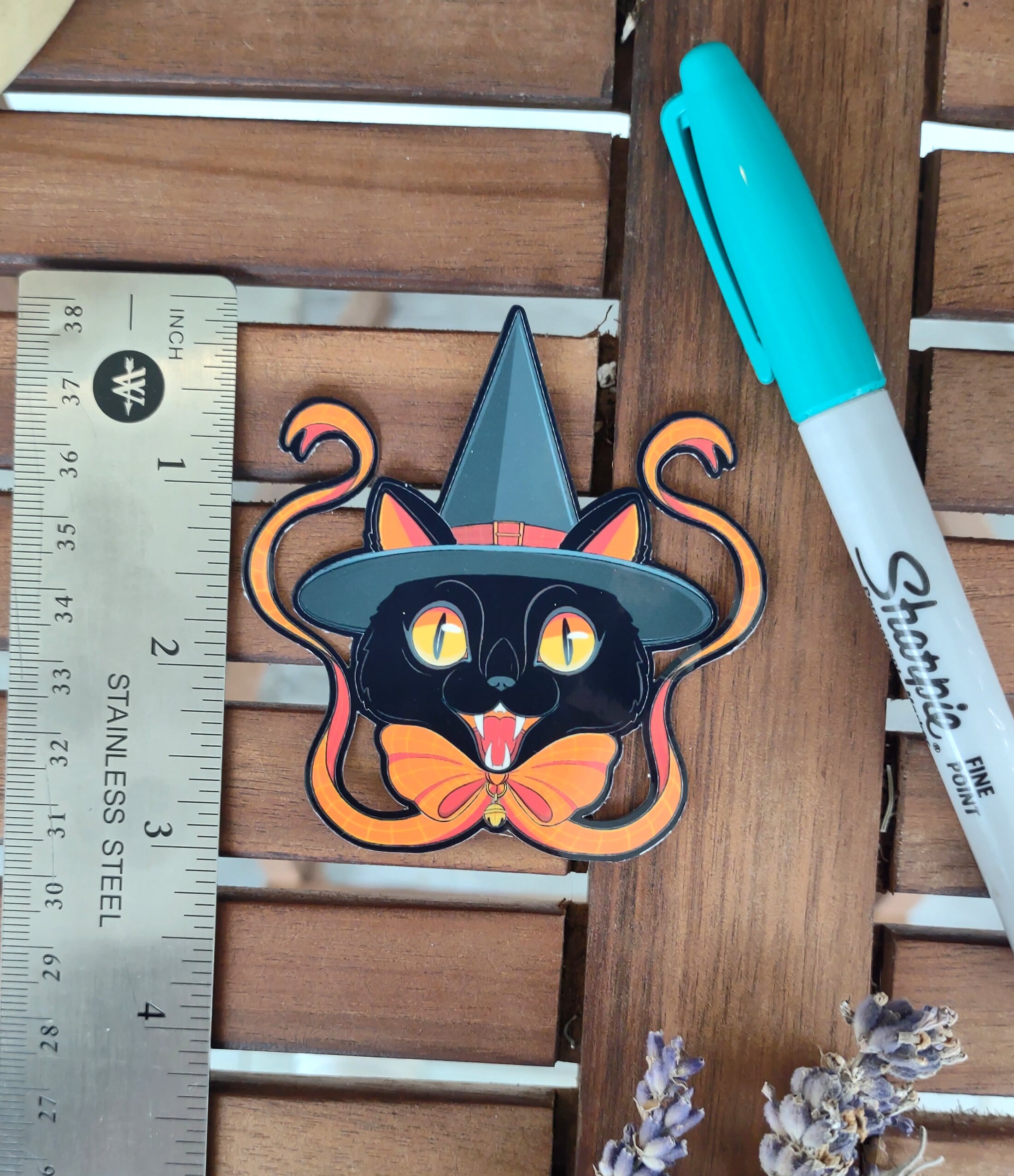 Halloween Black Cat Vinyl Sticker | Gifts for Witch| Spooky Season ...