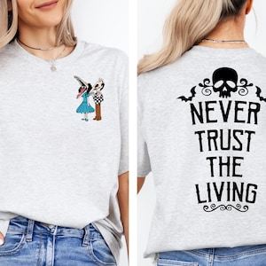 Beetlejuice Graphic Tee: Never Trust The Living, Halloween Movie Shirt