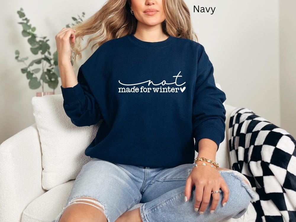 Snorider Design Not Made For Winter Sweatshirt | Winter Sweater | Funny Tshirt | Sweater Weather | Sweater Graphic Tee | Minimalist Sweater | Cute Sweater