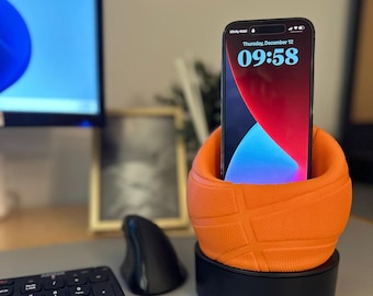 Basketball cell phone holder stand