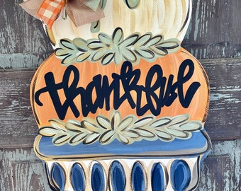 Door Hanger Template -pumpkins in planter
