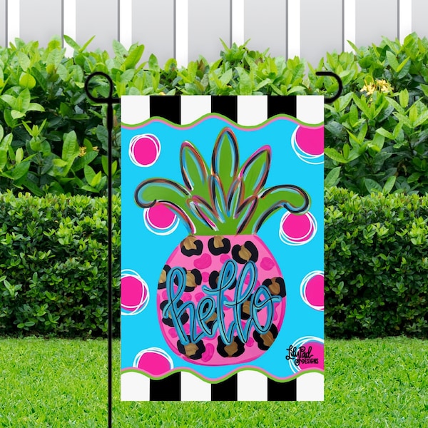 Pineapple Garden Flag Etsy