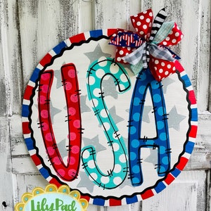 Door Hanger Template- USA Circle