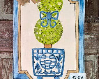 Door Hanger Template -framed topiary