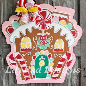 Gingerbread house door hanger