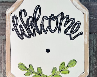 Welcome interchangeable door hanger base (attachments sold separately)